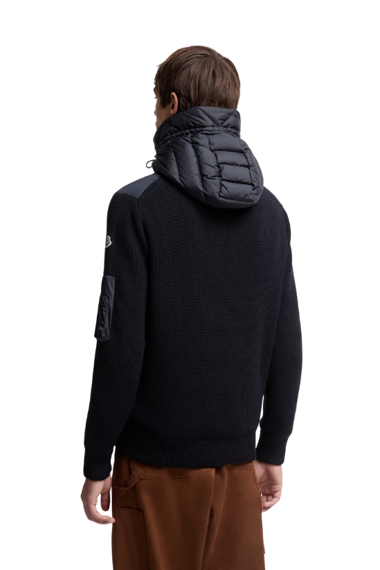 'MC' Cardigan mit Kapuze